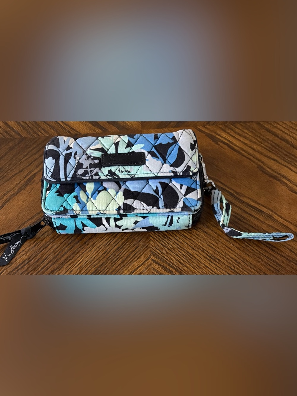 Vera Bradley Double Zip Wristlet in CamoFloral Pattern - No Call Outs